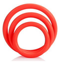 Calexotics Tri-Rings Cockring Rouge